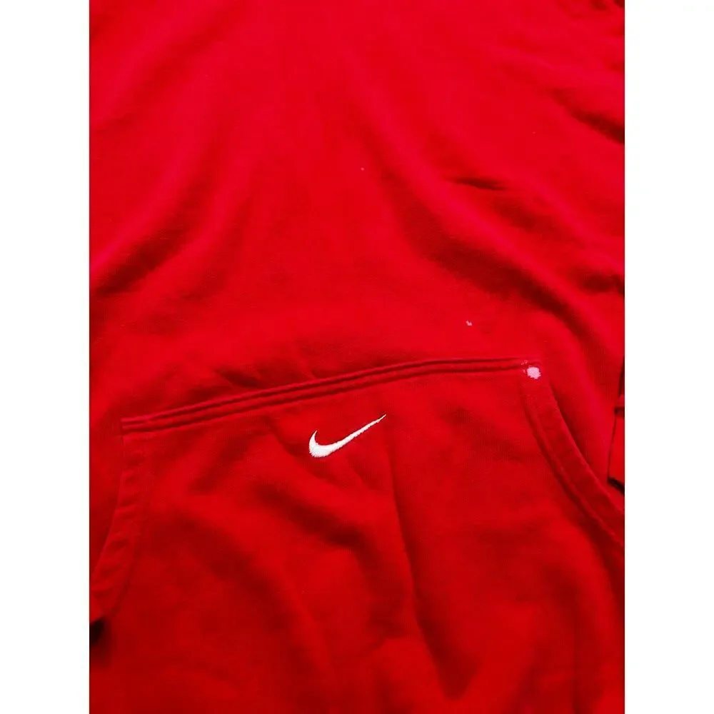 Vintage 90s Y2K Nike Center Swoosh red Men's Hoodie XXL Made in USA Retro baggy‎